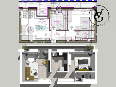 Apartament 2 camere in complexul rezidential – Blue Bike EDEN – foto 2