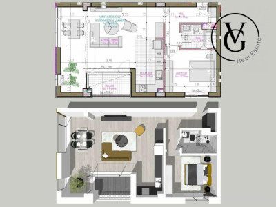 Apartament cu 2 camere spatios – Blue Bike EDEN – foto 2